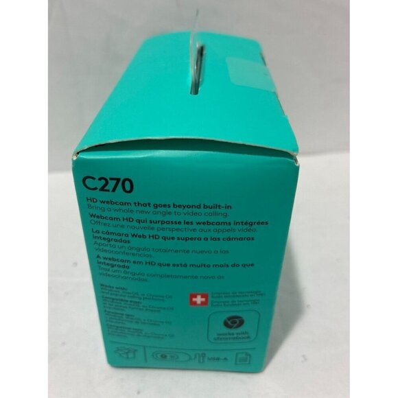 Logitech C270 HD WEBCAM Logitech - 960-001063 Pure and simple HD video calling. - Picture 4 of 4